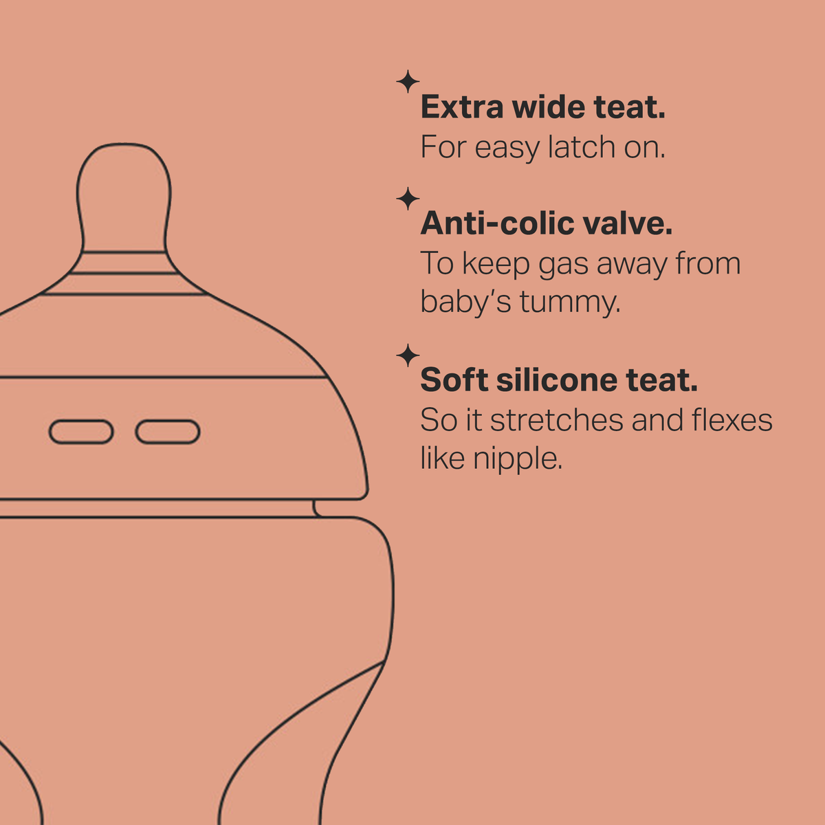 Eco-Friendly Baby Bottle (Glass/Silicone)