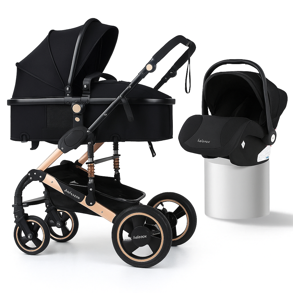 Luxury Baby Stroller (3-in-1 Belecoo OG Q3 Model)