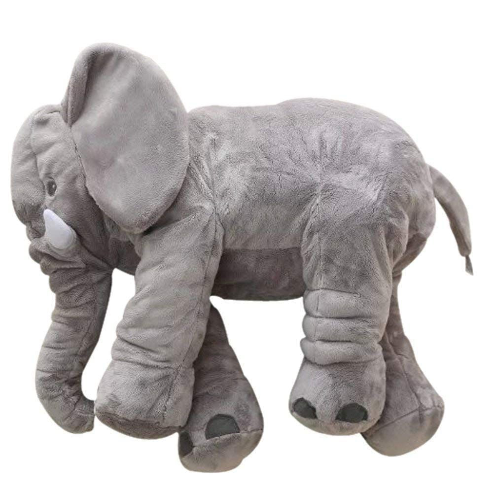 Baby Links Elephant Pillow - Light Grey (Large)