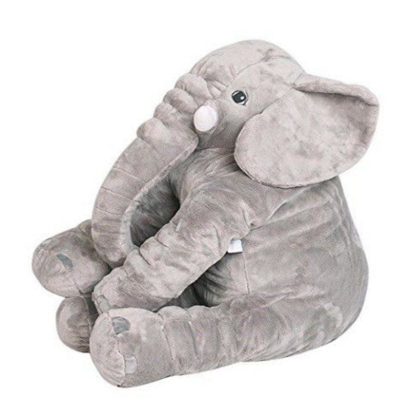 Baby Links Elephant Pillow - Light Grey (Large)
