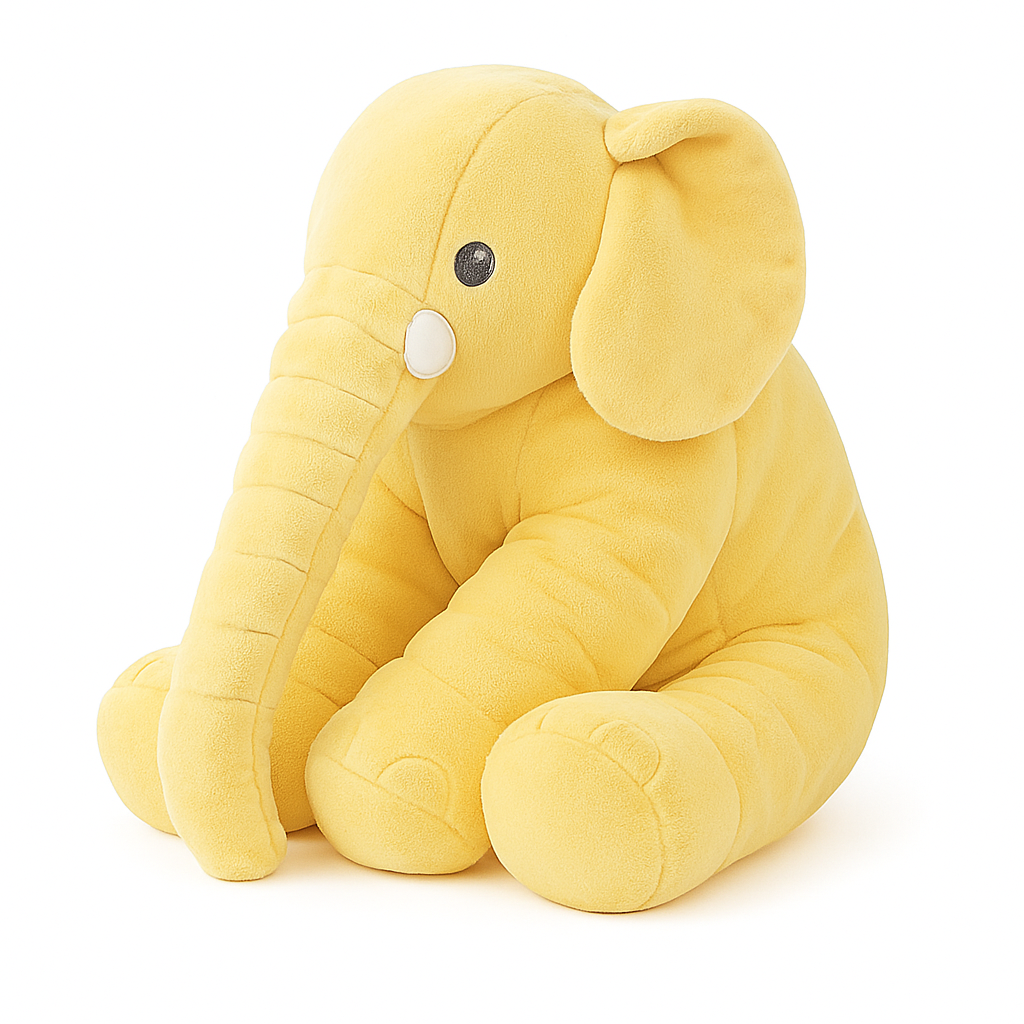 Baby Links Elephant Pillow - Light Grey (Large)