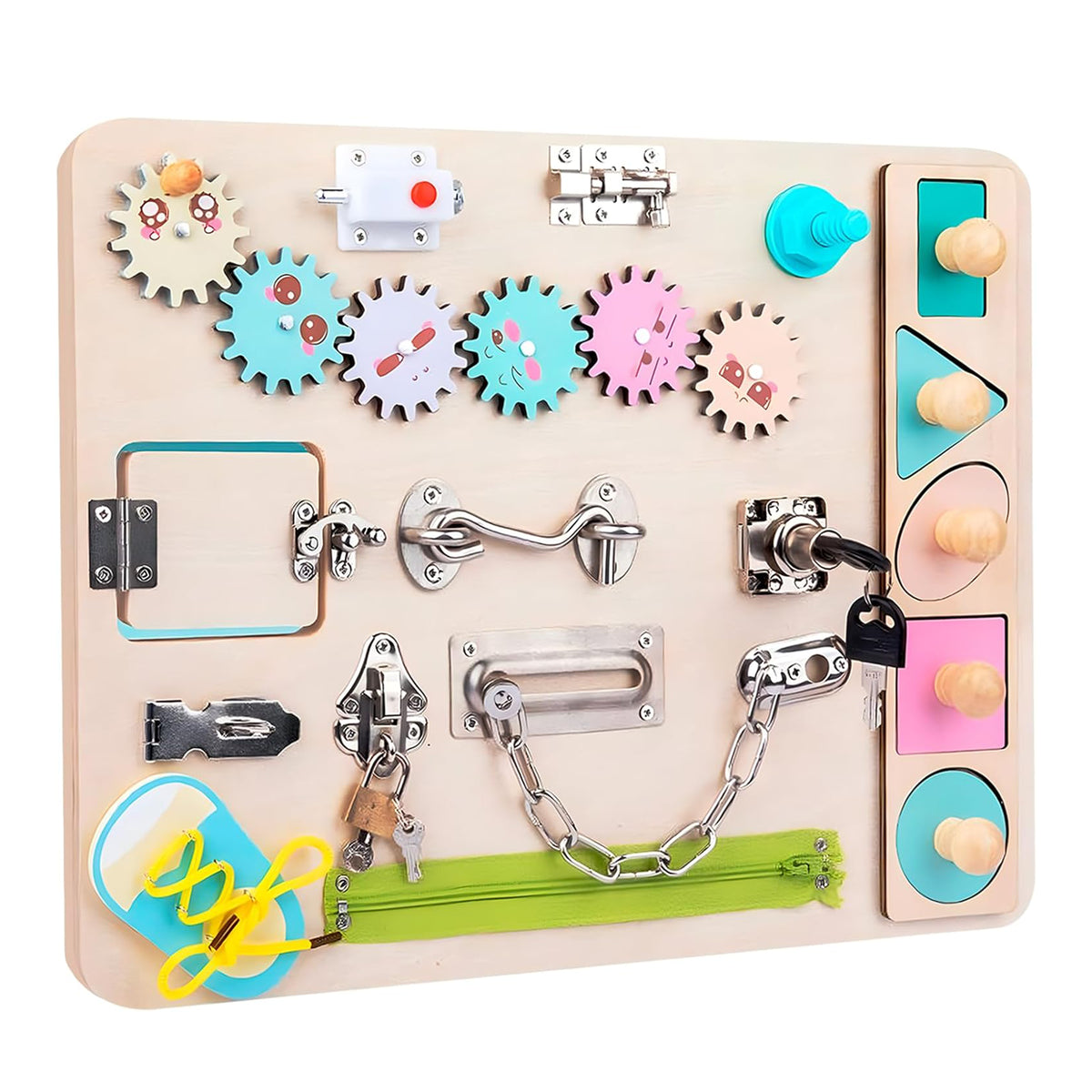 Montessori Wooden Busy Board