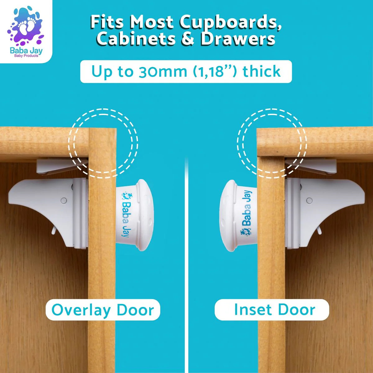 Magnetic Baby Safety Locks (10 Locks & 2 Keys)